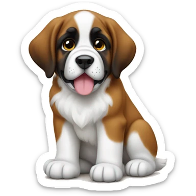 saint bernard puppy sticker