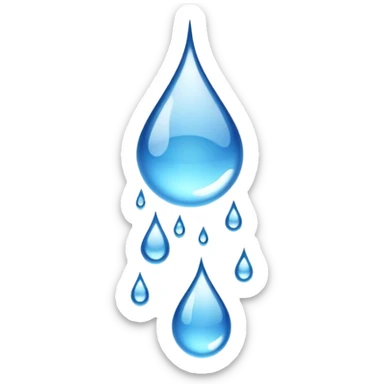 Water droplets dripping  sticker