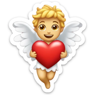 Cupidon qui tire un flèche dans le cœur sticker