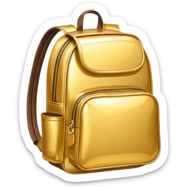 Shiny Golden Backpack sticker