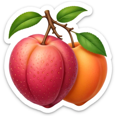 lychee and apricot sticker