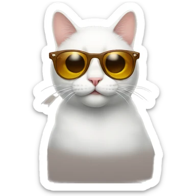 Cat with sunglasses sticker