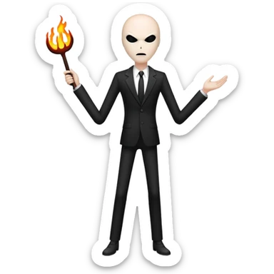 Slender man evil and sinister  sticker
