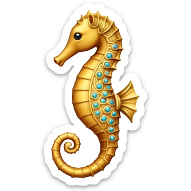 A seahorse emoji sticker