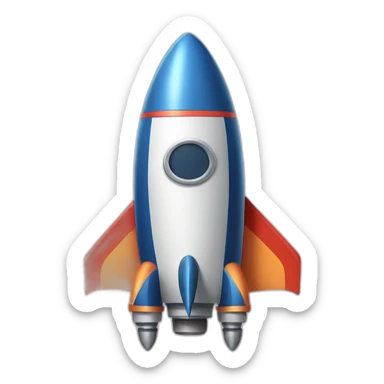 lifting rocket with a large X character sticker