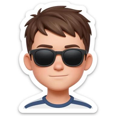 Niño con gafas de sol sticker