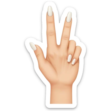 middle finger with acrylic nails sticker