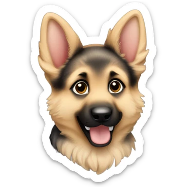 German shepherd puppy sticker