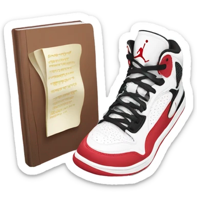 Jordan sneakers and textbook sticker