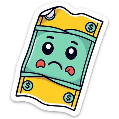 Lotto ticket loser sticker