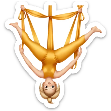 Girl doing aerial silks sticker