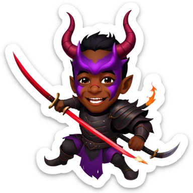 Demon-Horned Warrior sticker