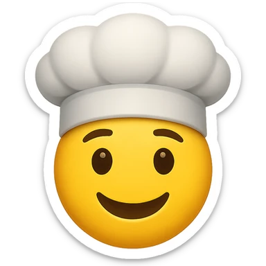 emoji with chef hat sticker