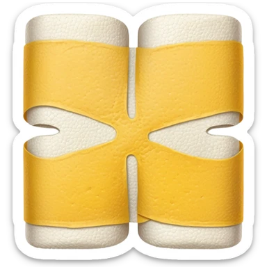 used adhesive bandage with yellow grime sticker