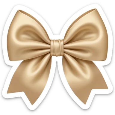Beige bow sticker