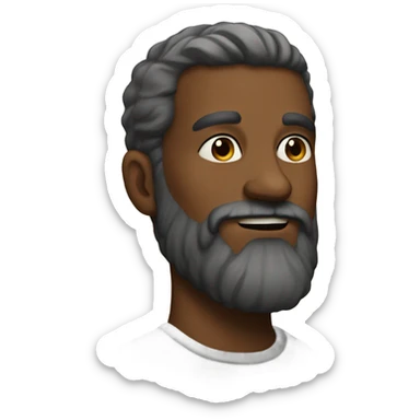 portrait of a bearded man sticker