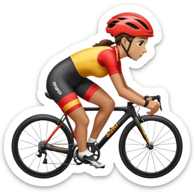 spanish female  cycling sticker