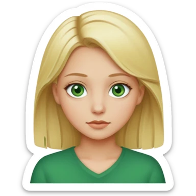 Girl blonde Green eyes sticker