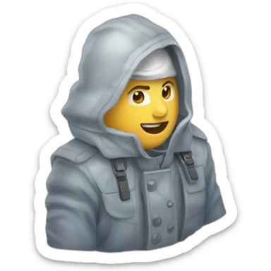 quelqu'un de saoul faisant un éthylotest sticker