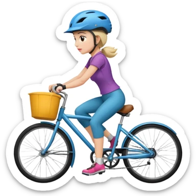 Wife being impatient on a bicycle sticker