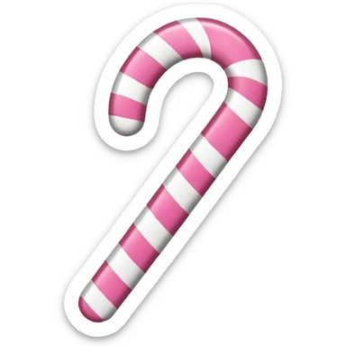 Pink candy cane sticker