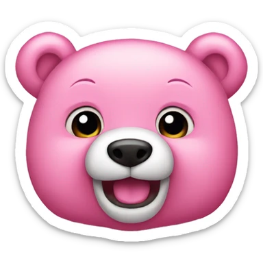 Pink teddy bear  sticker