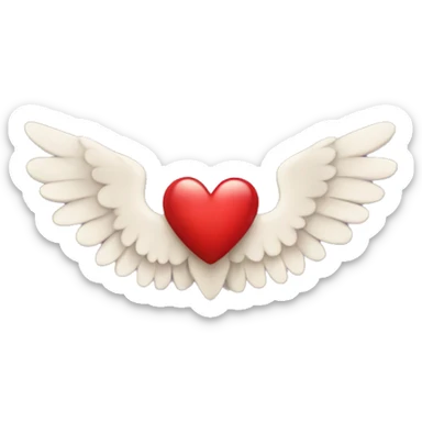 Heart with wings sticker