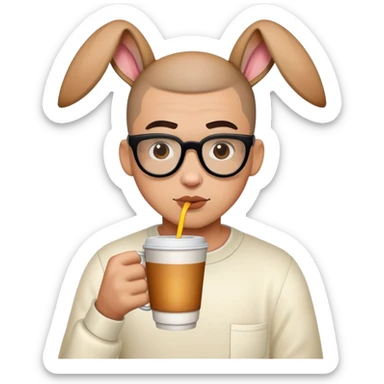 Bad bunny cafe con ron sticker