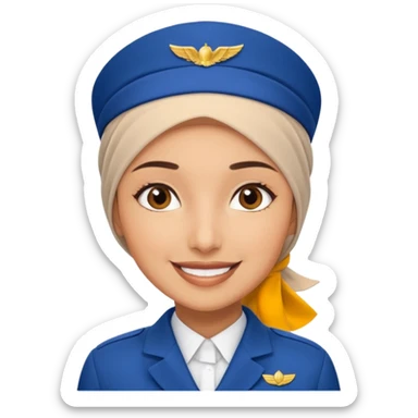 Hijabi flight attendant sticker