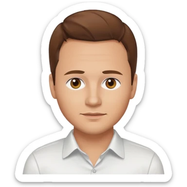 Drew Lachey hazel eyes, brown hair, white shirt sticker