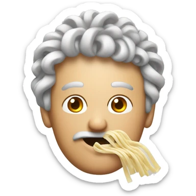 Noodles on a man sticker