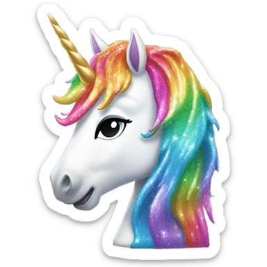 unicorn pooping sparkles sticker