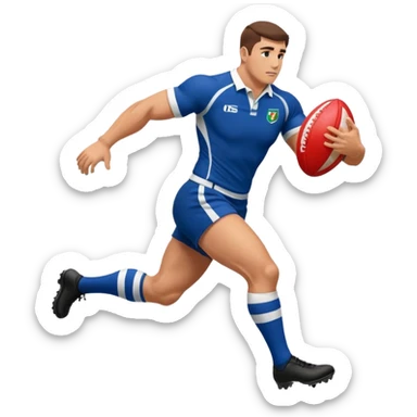 player kicking  rugby ball sticker