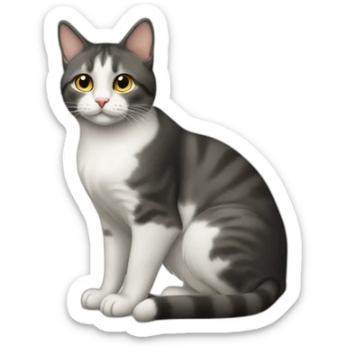 slavic sitting cat sticker