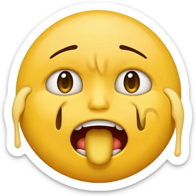 Create an emoji choking itself sticker