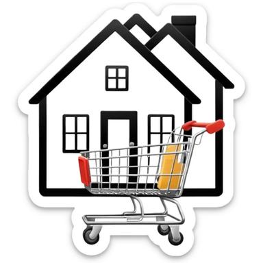 generate a emoji for my app for each  -home, account, cart, and tag . Note that use only lines without background and give me in text  sticker