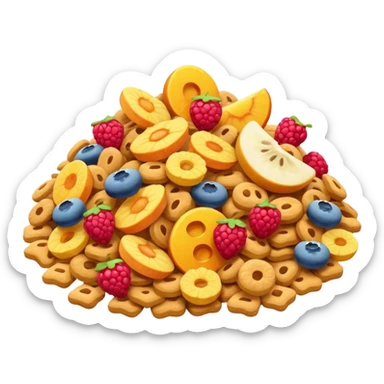 a pile of cereals sticker