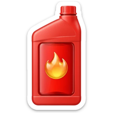 Red engine coolant liquid sticker