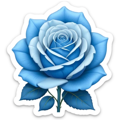 Blue rosee emoji sticker