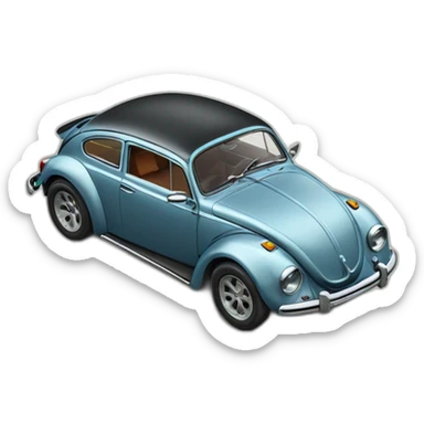 Volkswagen beetle overtaking a aston martin vulcan sticker