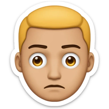 lightskin man emoji with a frown sticker
