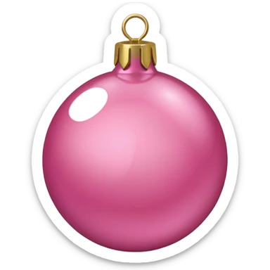 pink christmas ornament  sticker
