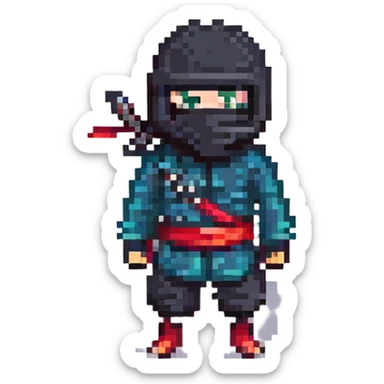masked ninja sticker