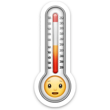termometro mostrando febre sticker