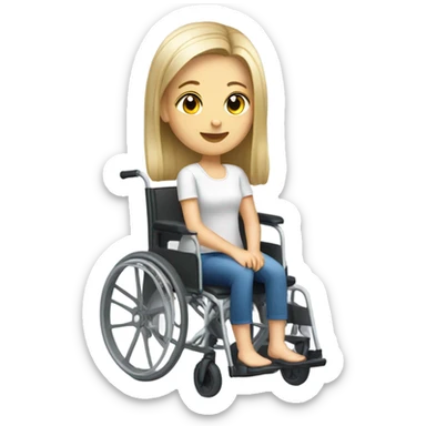 Poland Girl in a wheelchair  sticker