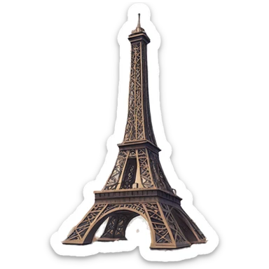 Eiffel Tower with Lights sticker