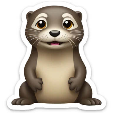 Loutre qui regarde un film sticker