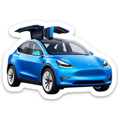 Tesla Model Y - Tesla (Model Year: 2022) (Iconic colour: Blue) sticker