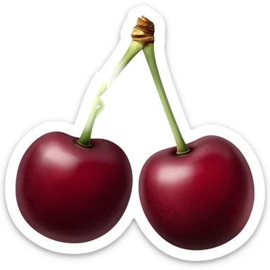 i want black-stemmed dark cherries sticker
