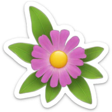 flower with horizontal gap sticker